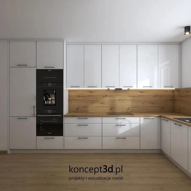 Białe ściany w kuchni